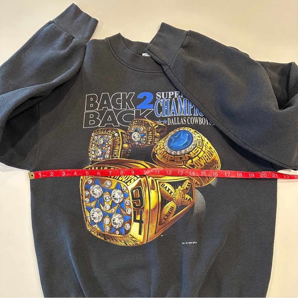 Vintage 1994 Dallas Cowboys Super Bowl Salem Sportswear Sweatshirt Size Large - Picture 6 of 9